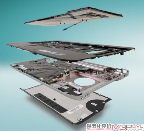 戴尔Latitude E5420排水示意图（绿色为实际水流路线）